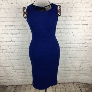 Anthropologie’s Tabitha Blue Quilted Dress Sz 0